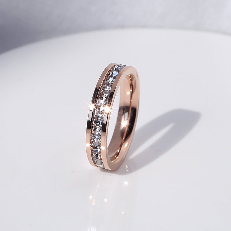 Volldiamant-ring i titan