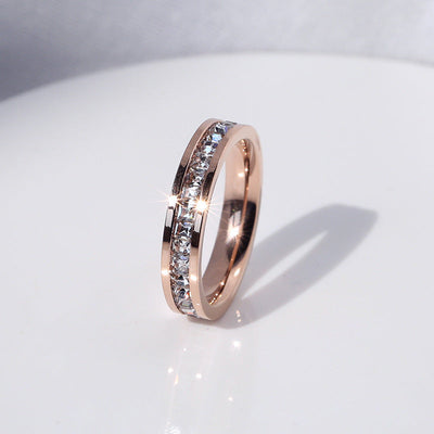Volldiamant-ring i titan