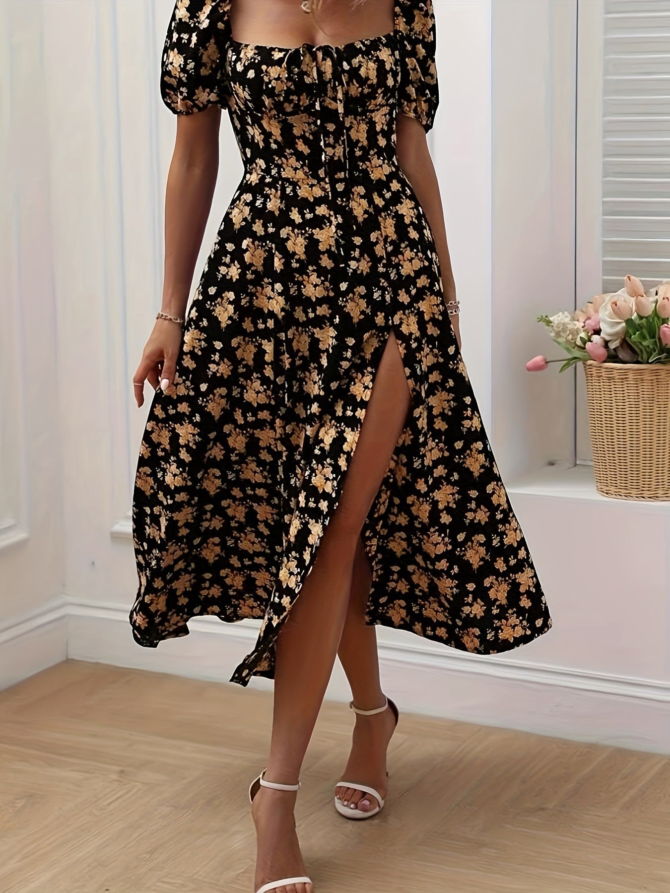Rosea Feminine Floral Kjole