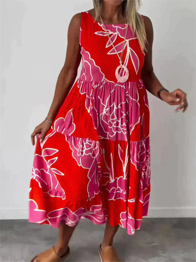Kathleen™ | Off-Shoulder Kjole med Print