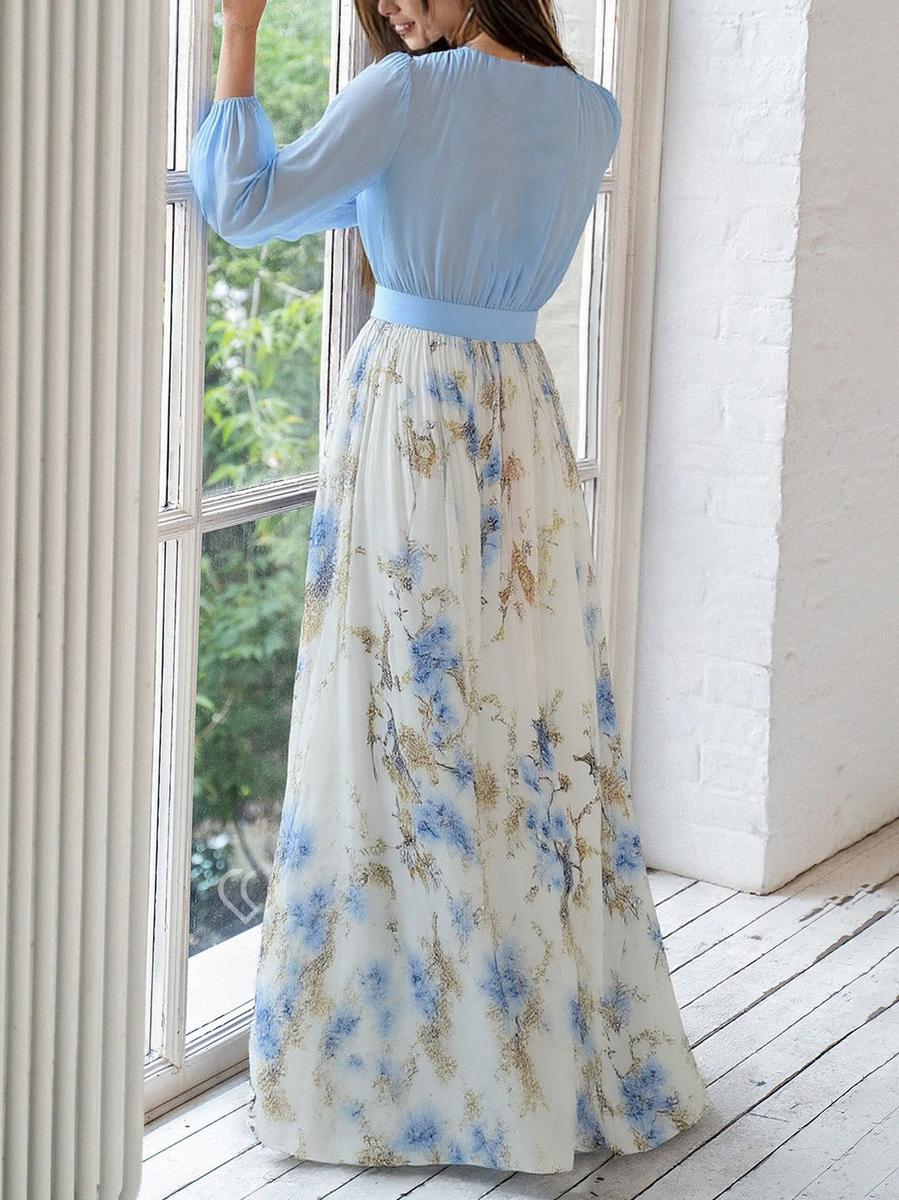 Maxi kjole Rosea Elegant med blomsterprint