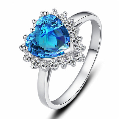 Saphira Vale Ring | Hvidguld