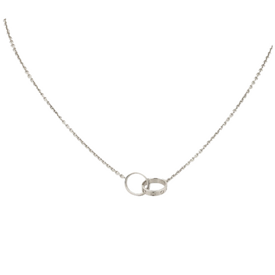KÆRLIGHED HALSKETTE DOPPELRING | SILVER