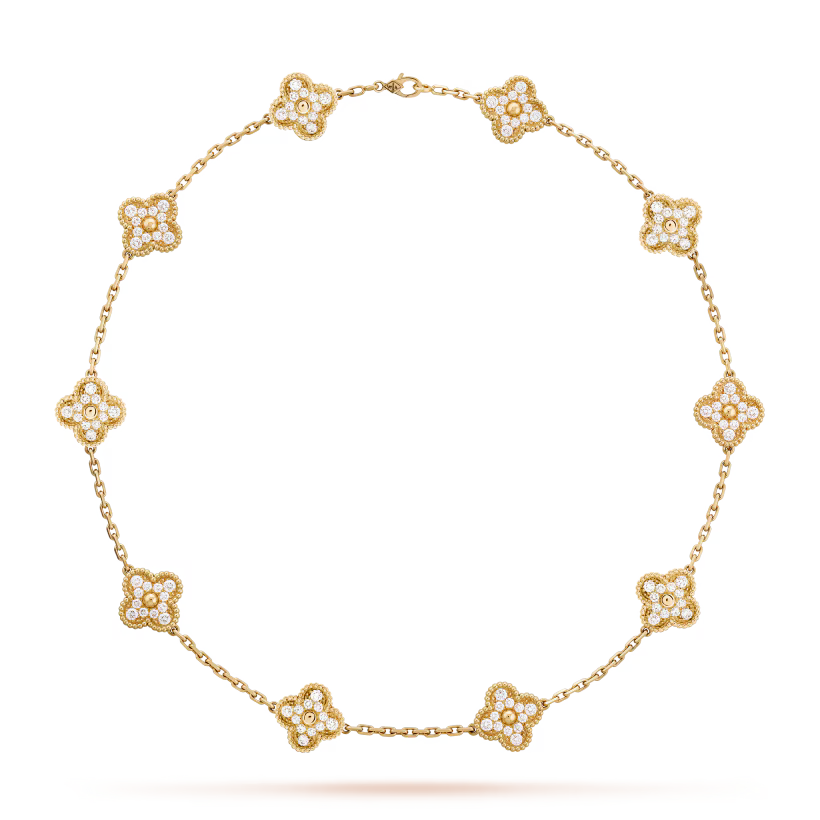 HALSKETTE KLEEBLATT 10 DESIGNS | GULD