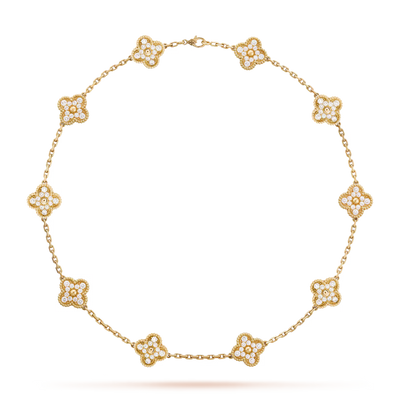 HALSKETTE KLEEBLATT 10 DESIGNS | GULD