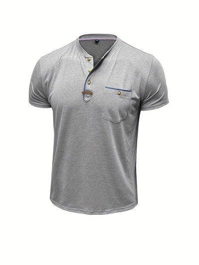 Saxon - Elegant Rund Hals T-shirt Med Lomme
