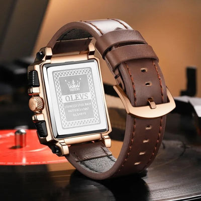 Mode Kvadrat Ur Chronograph