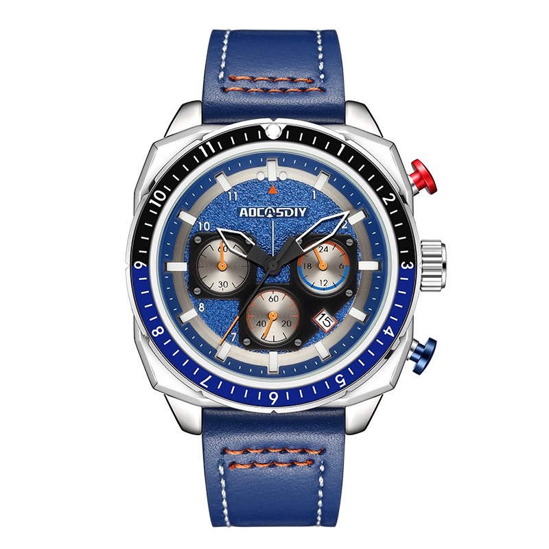 Luksus Chronograph Sport Quartz Ur