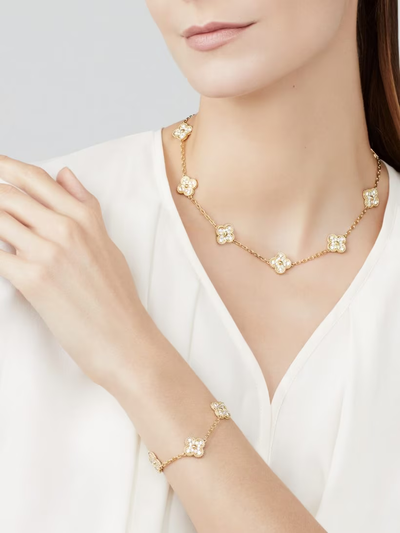 HALSKETTE KLEEBLATT 10 DESIGNS | GULD