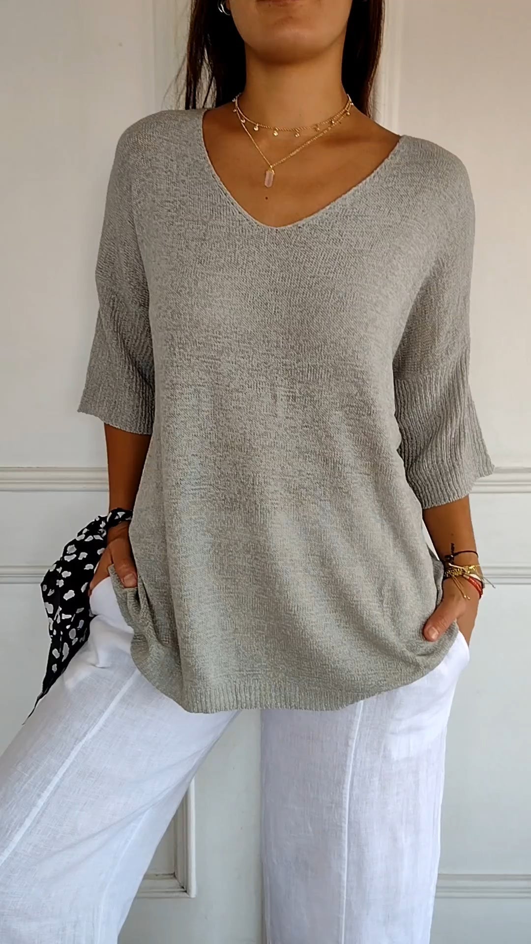 Indila™ | Unifarbenes Stricktop mit V-Ausschnitt - Olsen Official