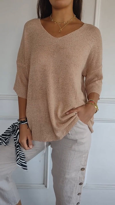 Indila™ | Unifarbenes Stricktop mit V-Ausschnitt - Olsen Official