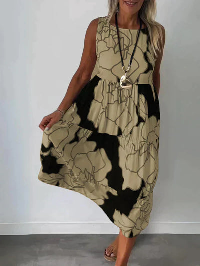 Kathleen™ | Off-Shoulder Kjole med Print
