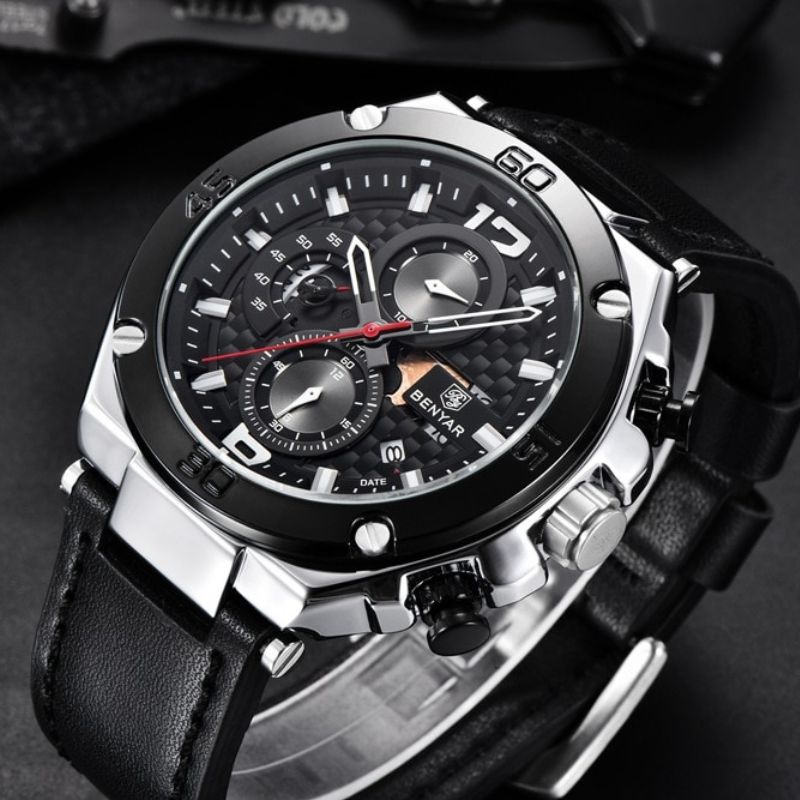 Kvarts Multifunktionel Sport Chronograph Ur