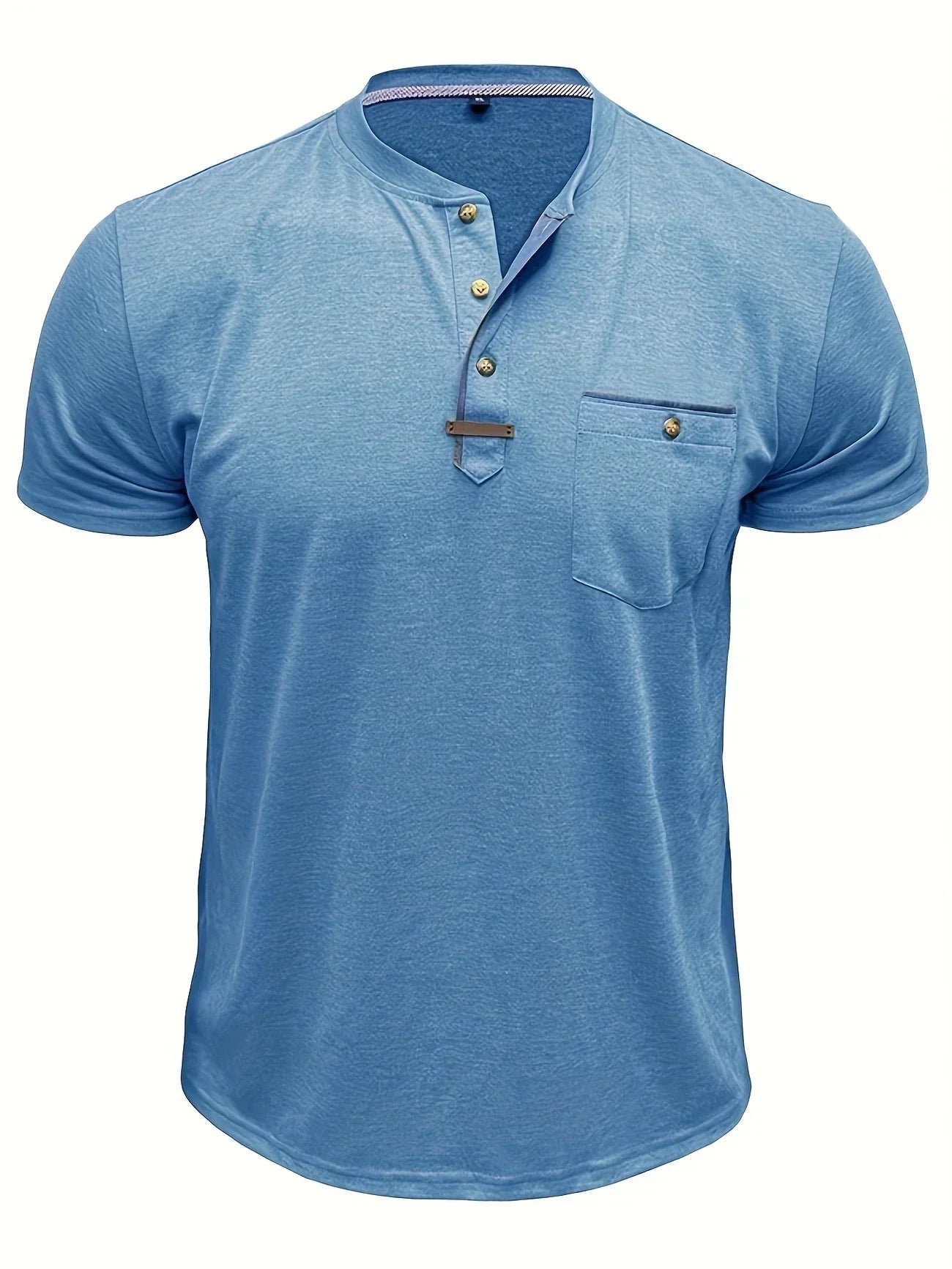 Saxon - Elegant Rund Hals T-shirt Med Lomme