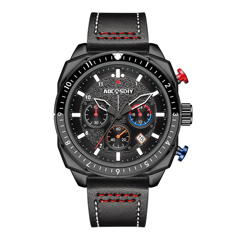 Luksus Chronograph Sport Quartz Ur