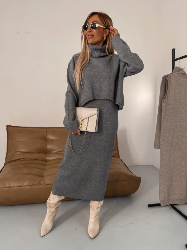 Sæt kjole sweater Rosea