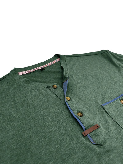 Saxon - Elegant Rund Hals T-shirt Med Lomme