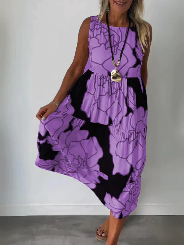 Kathleen™ | Off-Shoulder Kjole med Print