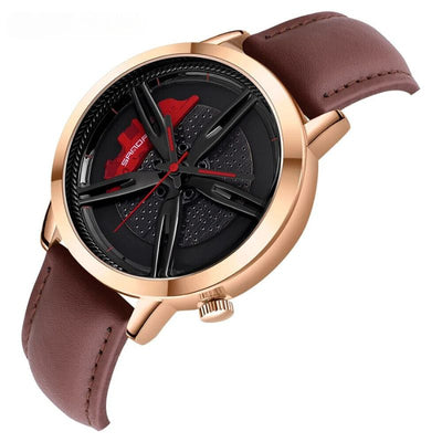 Rotating Hub Dial Quartz Ur