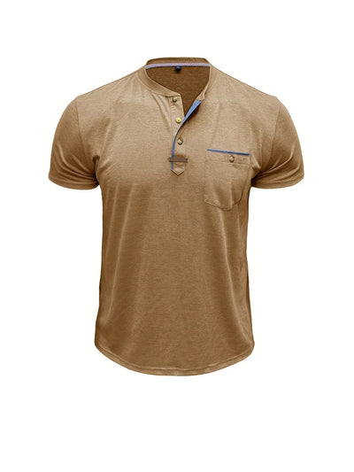 Saxon - Elegant Rund Hals T-shirt Med Lomme