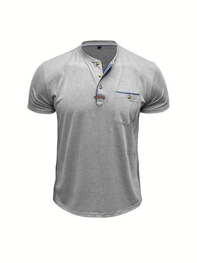 Saxon - Elegant Rund Hals T-shirt Med Lomme