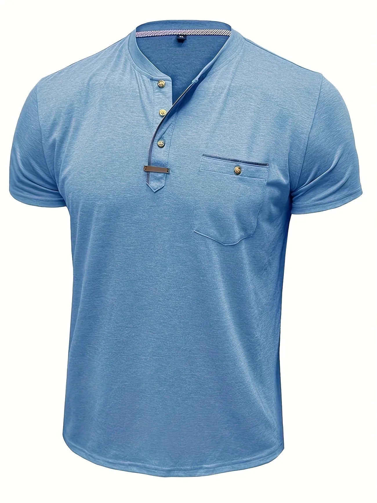 Saxon - Elegant Rund Hals T-shirt Med Lomme