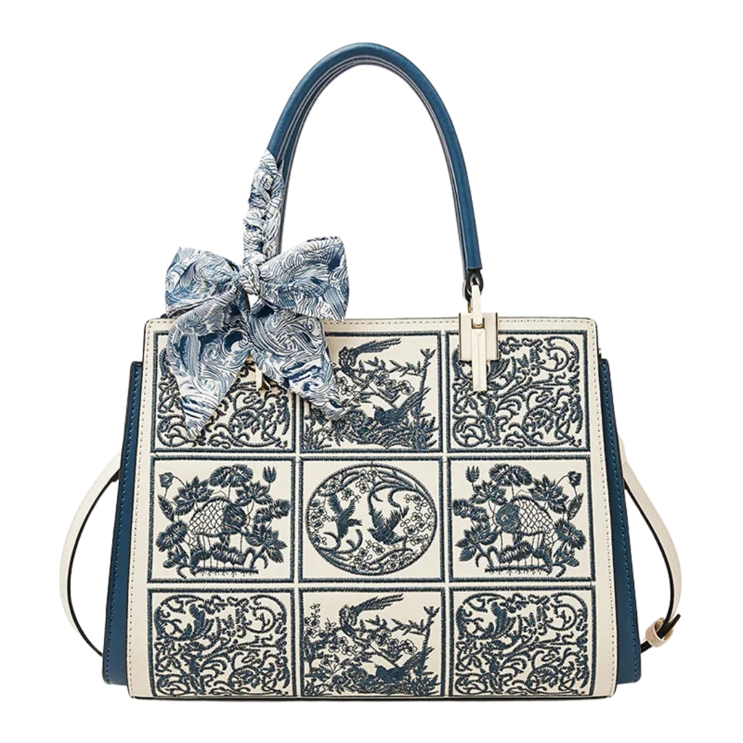 sylvia™ – unik crossbody med broderi og sløjfedetalje