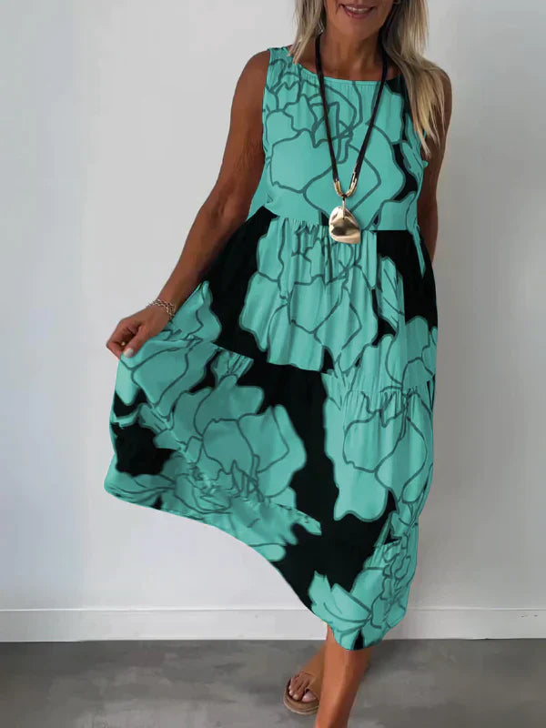 Kathleen™ | Off-Shoulder Kjole med Print