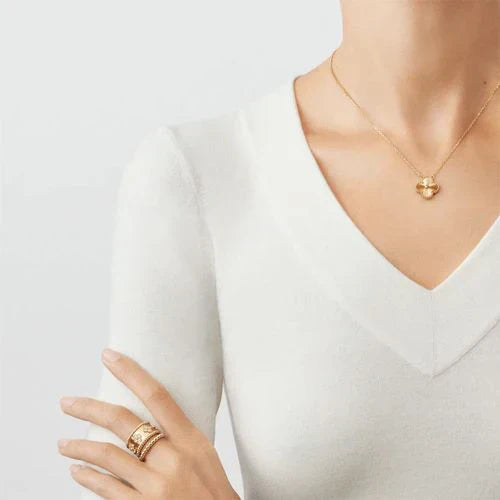 KLEEBLATT HALSKETTE | GULD