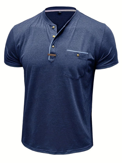 Saxon - Elegant Rund Hals T-shirt Med Lomme