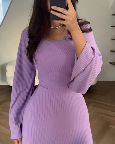 Rosea Elegant Chic strik maxi kjole