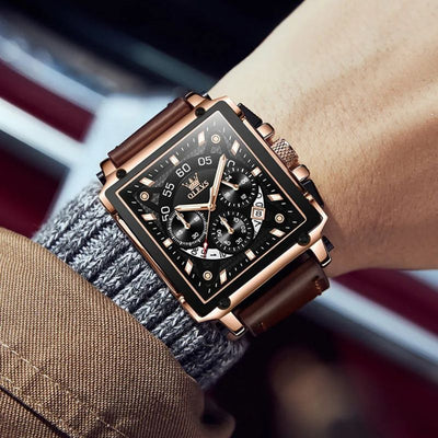 Mode Kvadrat Ur Chronograph
