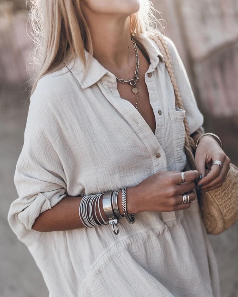 Chic Dalia™ Skjorte i Bomuldsblanding™ - Olsen & Olsen - Olsen Official