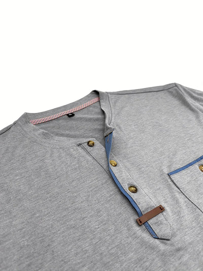Saxon - Elegant Rund Hals T-shirt Med Lomme