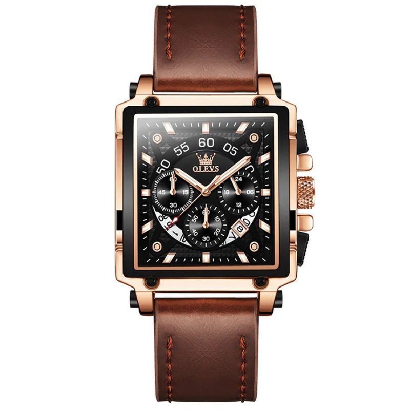Mode Kvadrat Ur Chronograph