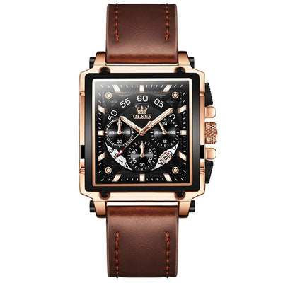 Mode Kvadrat Ur Chronograph