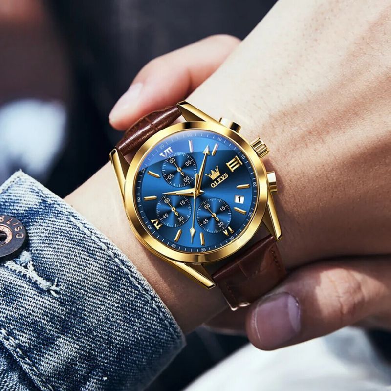 Kvarts Luminøs Chronograf Ur