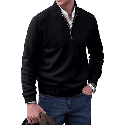 Kasper | Elegant cashmere sweater med lynlås