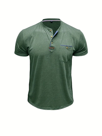 Saxon - Elegant Rund Hals T-shirt Med Lomme