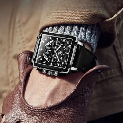 Mode Kvadrat Ur Chronograph