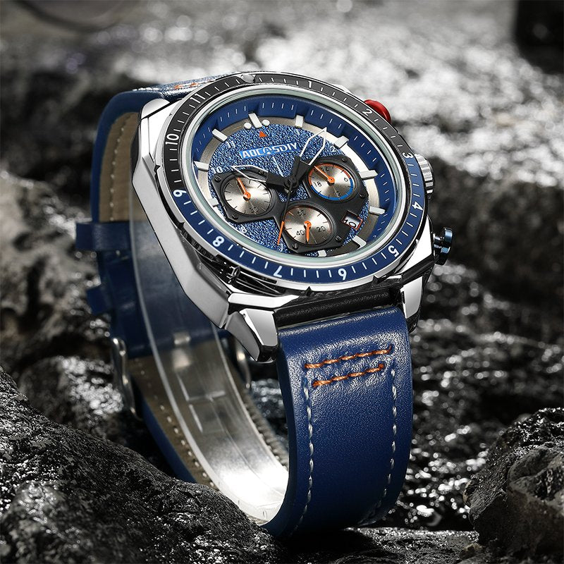 Luksus Chronograph Sport Quartz Ur