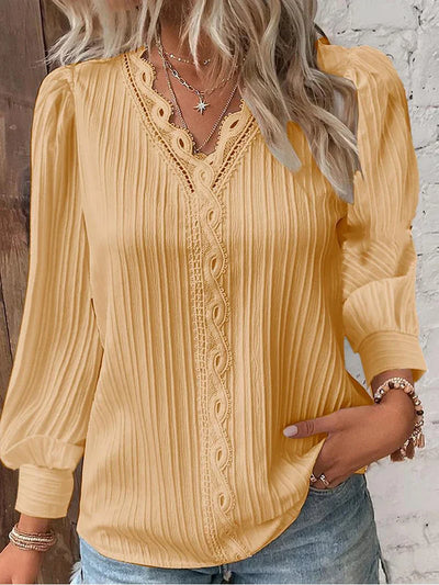 Blondebluse med Pufærmer | Olsen & Olsen™