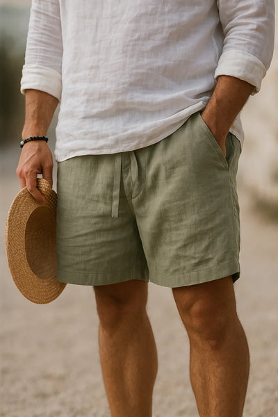 David - Eksklusive Shorts i Bomulds & Hørblanding