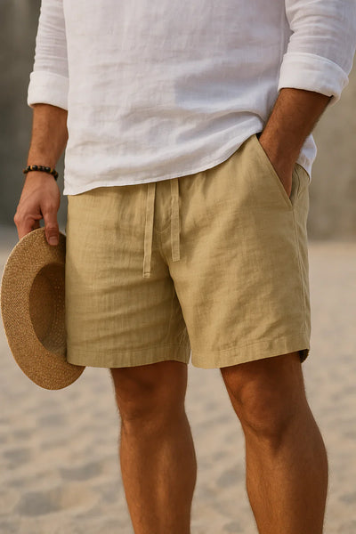 David - Eksklusive Shorts i Bomulds & Hørblanding