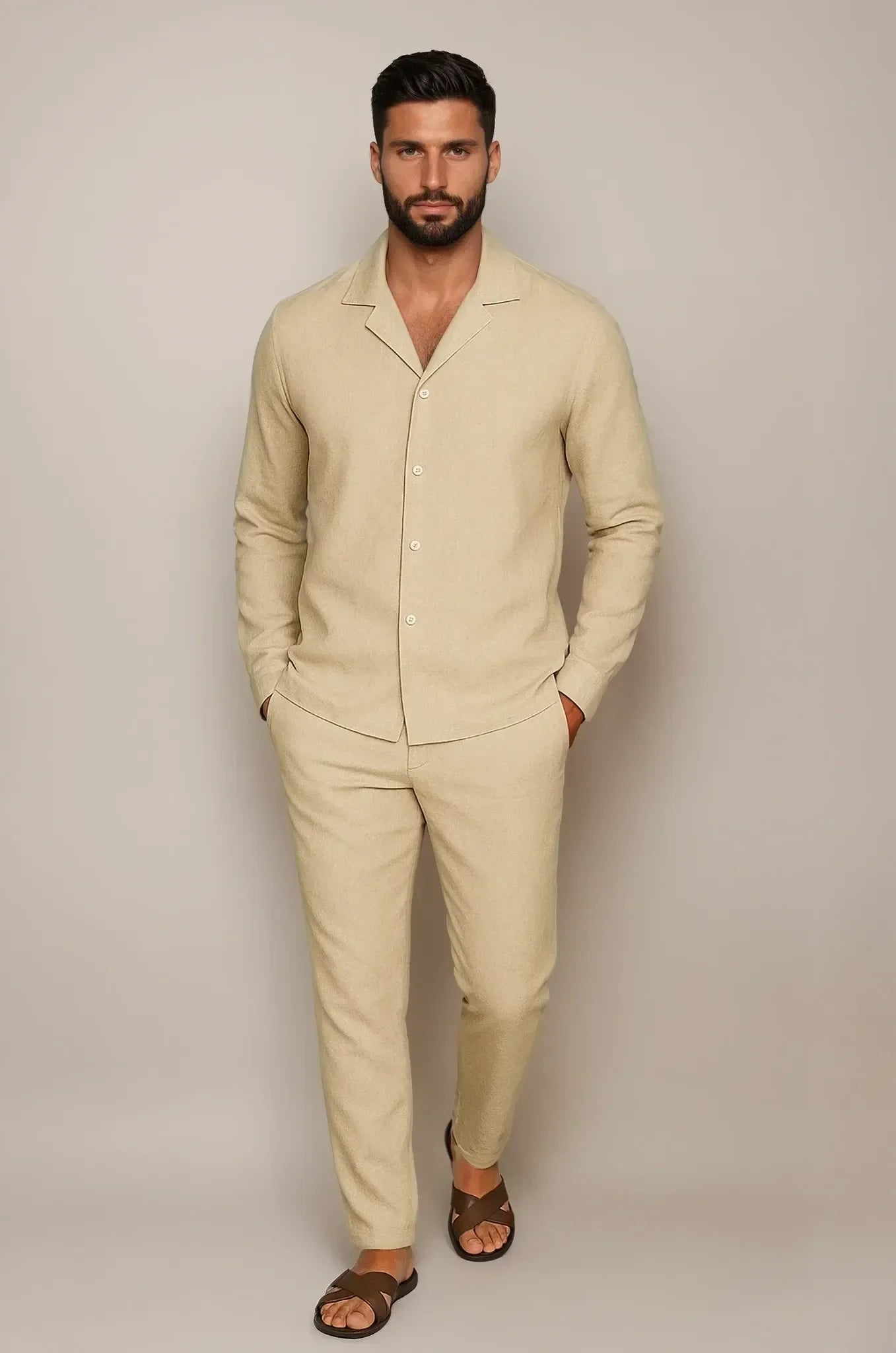 Elegant Linned Sæt