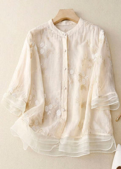 Eloise™ | Elegant Broderet Bluse™ fra Olsen & Olsen - Olsen Official