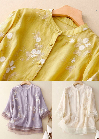 Eloise™ | Elegant Broderet Bluse™ fra Olsen & Olsen - Olsen Official