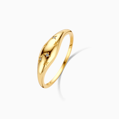 Diamantkuppelring | Guld