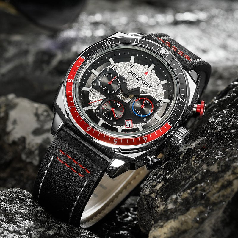 Luksus Chronograph Sport Quartz Ur