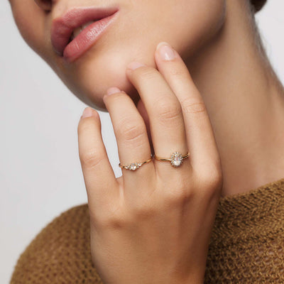 Månestens Muse Ring | Guld